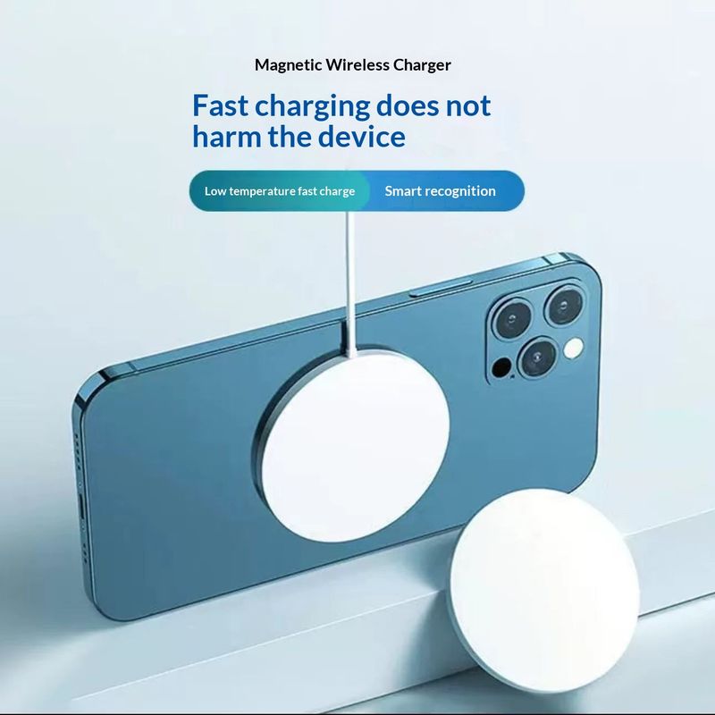 50704555550<=3 Chargeur universel pour téléphones, charge rapide sans fil magnétique compatible avec les câbles de données 13/14/15/16/PD_voghion.com