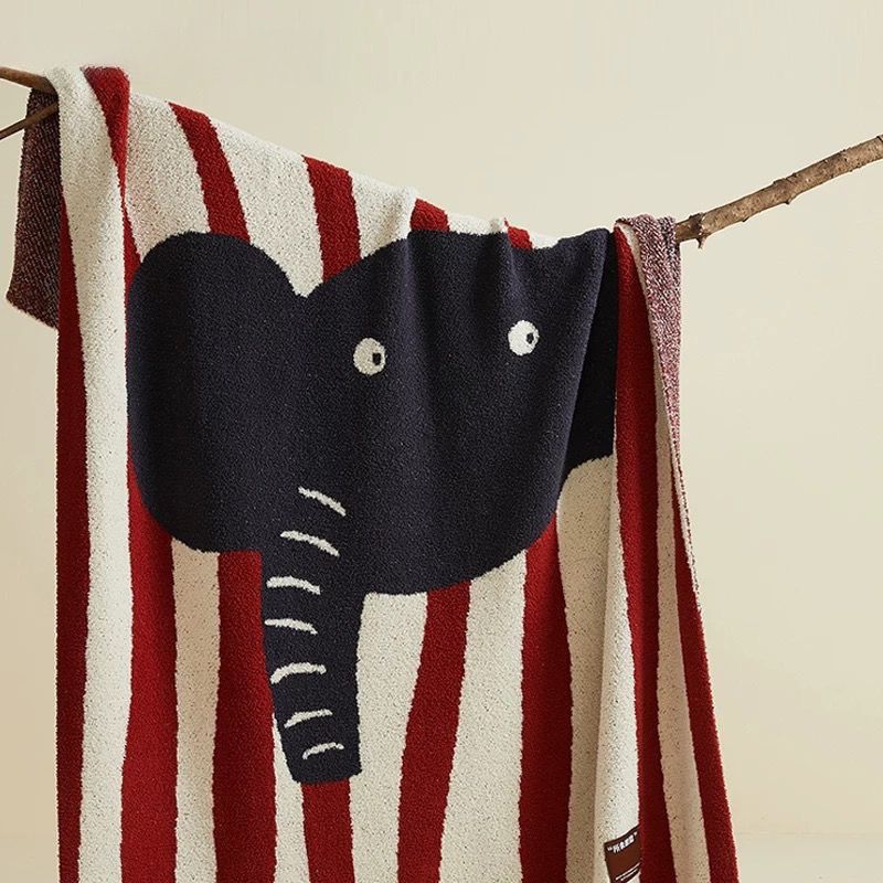 Halbgestrickte Decke fürs Büro, Nickerchen, Sofa, Klimaanlage_voghion.com