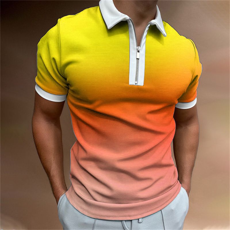 Herren Poloshirt Markenqualität Golfshirt Herren Businessmode gestreiftes Top 2022 Sommer Kurzarm_voghion.com