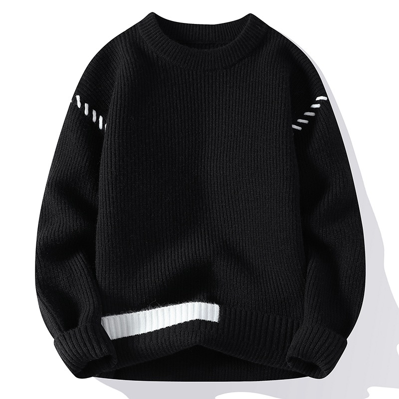 Herrenbekleidung Rundhalsausschnitt Herrenpullover Verdicktes Strickhemd Herbst Und Winter Herren Warm Alle Passenden Basishemd Modemarke Kleidung_voghion.com