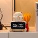 Lucky Cat Bluetooth Alarm Clock With Electronic Display_voghion.com