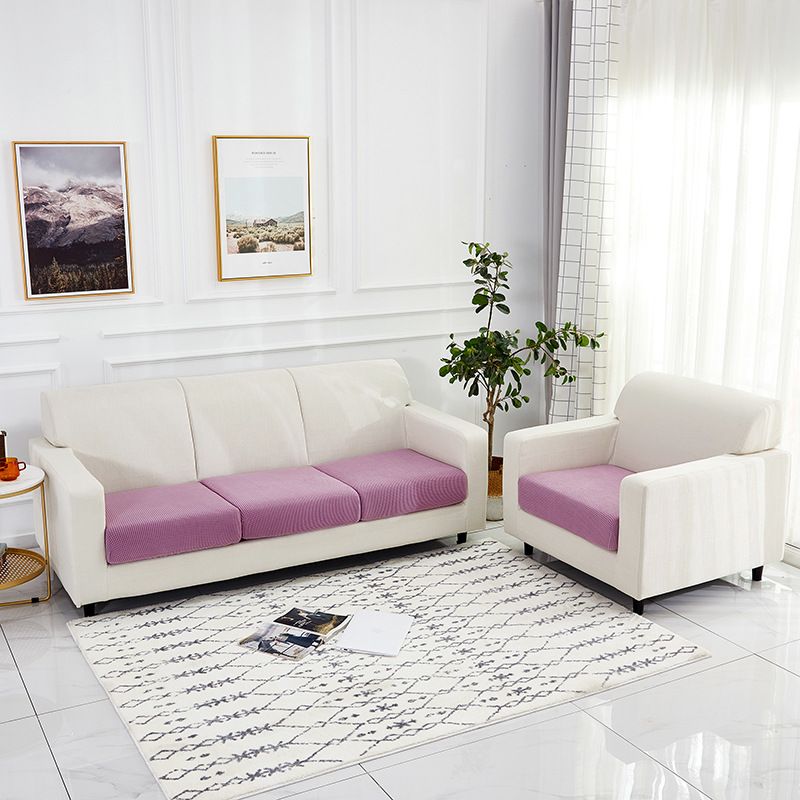 Corn fleece sofa cushion cover solid color simple lazy sofa cover four seasons universal sofa hat single double combination_voghion.com