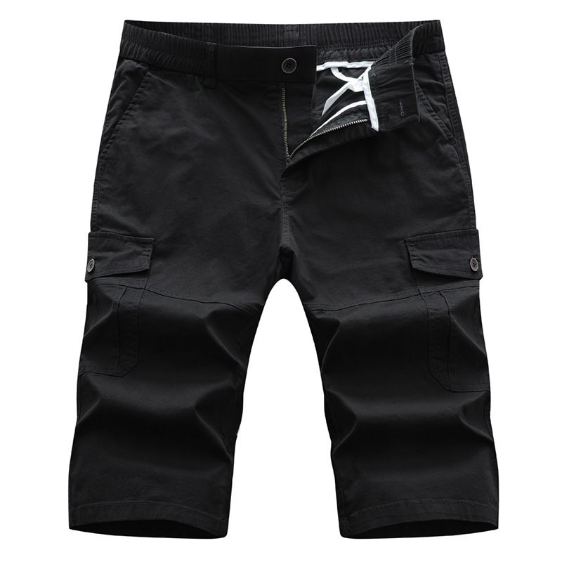 Pantaloni corti estivi da uomo, elastici, casual, in puro cotone, traspiranti, comodi, salopette_voghion.com