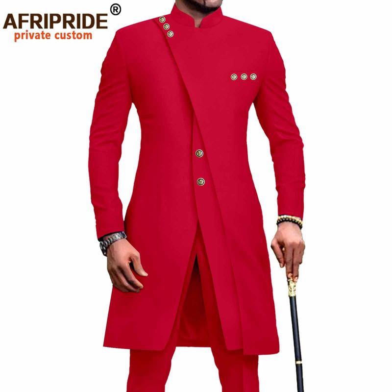 Moška oblačila African Men Slim Dvodelni komplet_voghion.com