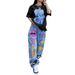 women's fashion low-waist retro printed slim straight denim trousers for women_voghion.com