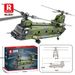 Zestaw klocków wojskowych śmigłowców transportowych – model CH-47 Chinook z ponad 800 klockami ABS, edukacyjna zabawka STEM dla chłopców w wieku 7-14 lat_voghion.com