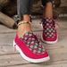 Women's Shoes Autumn And Winter Large Size Women's Casual Shoes Multi Color Pattern Thick Bottom Christmas Style_voghion.com