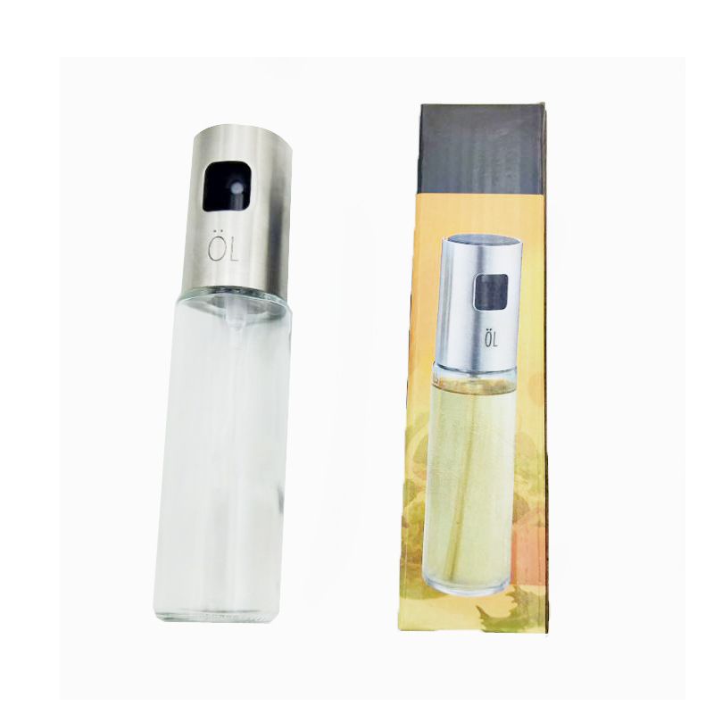 Stainless steel spray bottle barbecue spray bottle glass spray pot practical nozzle type oil pot sauce vinegar bottle_voghion.com