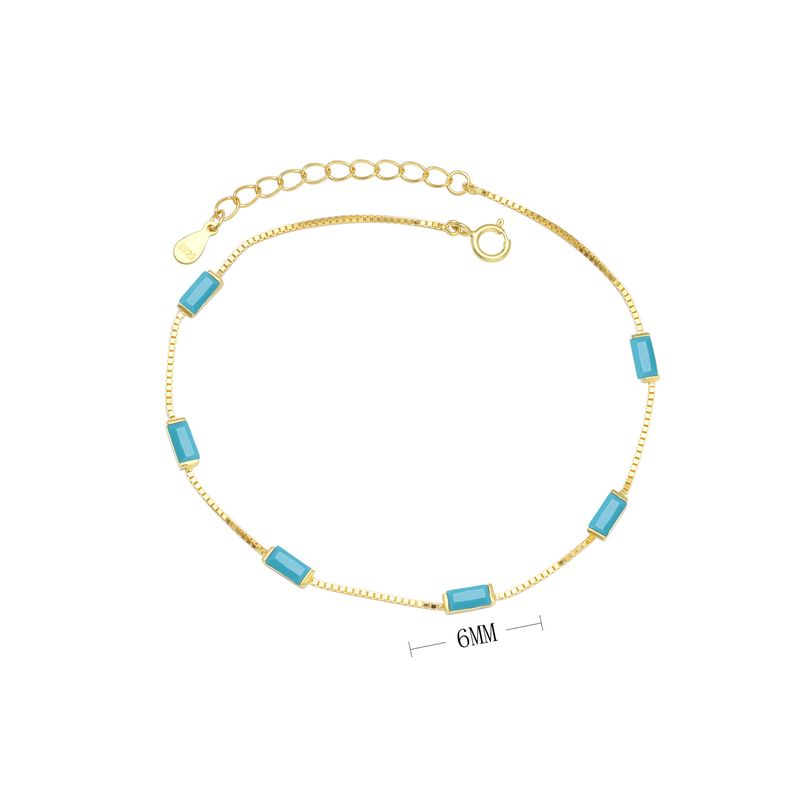 Bracciale geometrico elegante e minimalista in argento sterling 925 con dettagli in zircone, lunghezza regolabile per l'uso quotidiano o per occasioni speciali._voghion.com