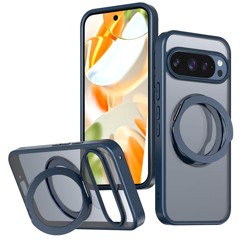 Matte Magnetic Case For Google Pixel 10 Pro XL - 360° Rotating Ring Stand With Anti-Slip Grip & Soft-Touch Finish​_voghion.com
