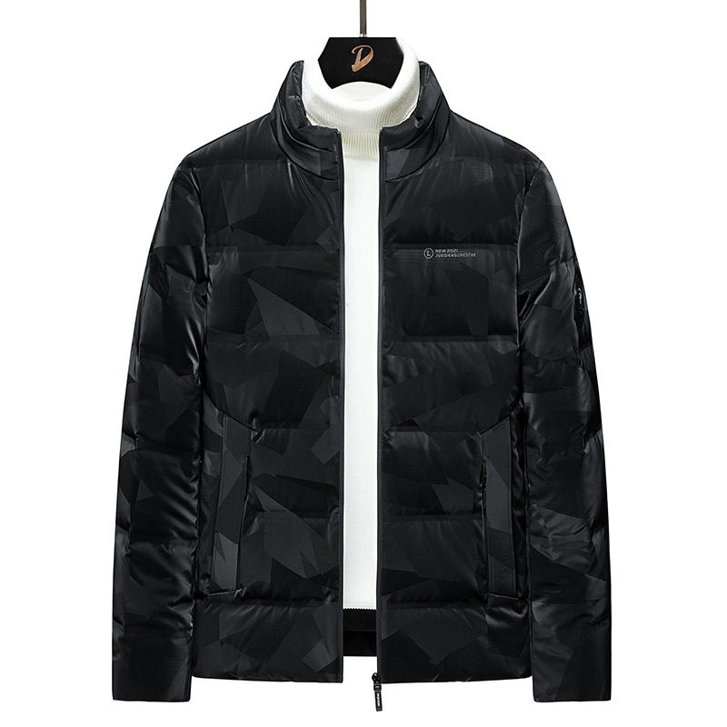 Men's Clothing supply of Silk cotton jackets, thin and short autumn and winter leisure white duck Silk cotton warm middle aged men's stand up collar jacket_voghion.com