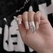 Single Long Metal Pharaoh Ins Wearable Protector Punk Open Niche Nail Art Ring_voghion.com