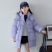 Lange gewatteerde jas voor meisjes - Trendy winterjas met 50% witte eendendons (120-160 cm, 3 kleuren, capuchon in Koreaanse stijl)_voghion.com