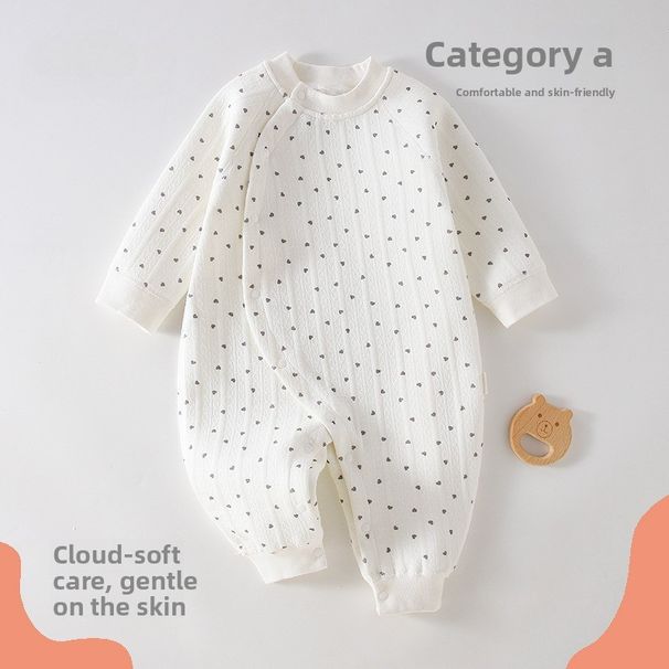 Baby Padded Onesie Spring, Autumn And Winter Boneless Pure Cotton Climbing Clothes_voghion.com