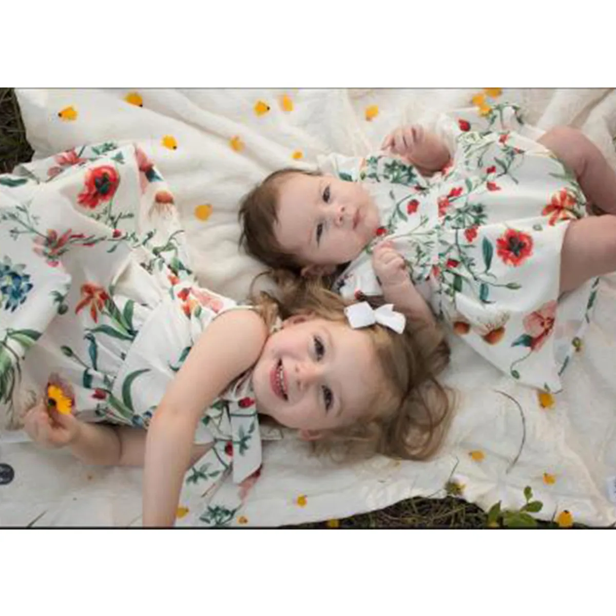 Robe mère-fille à bretelles, motif floral, pour enfant, commerce extérieur, européenne et américaine, YY0009_voghion.com