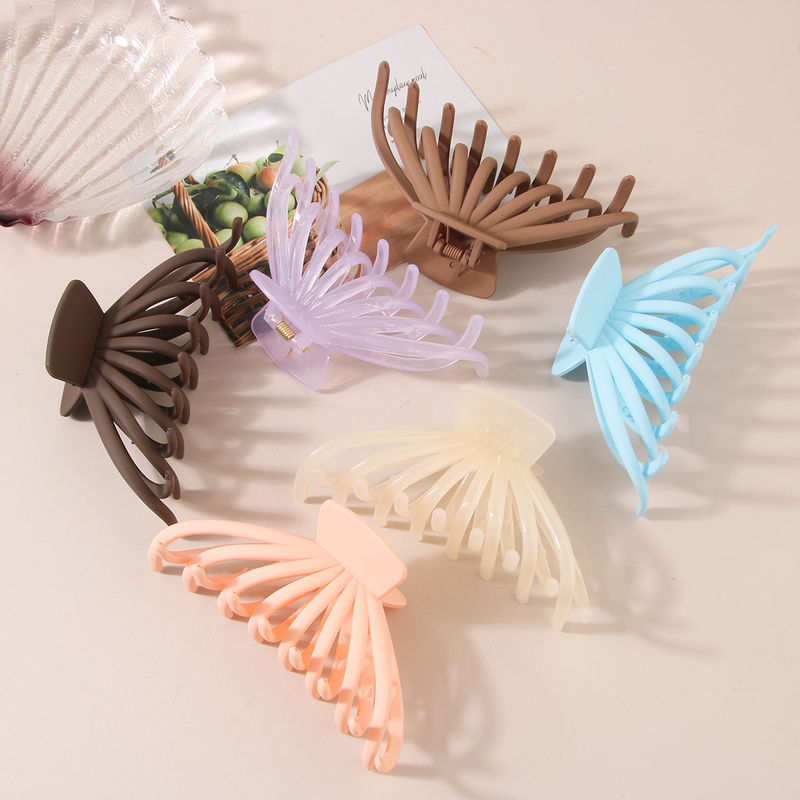 Large frosted grab clip keel Shark clip Octopus hair clip disc hair clip wholesale_voghion.com