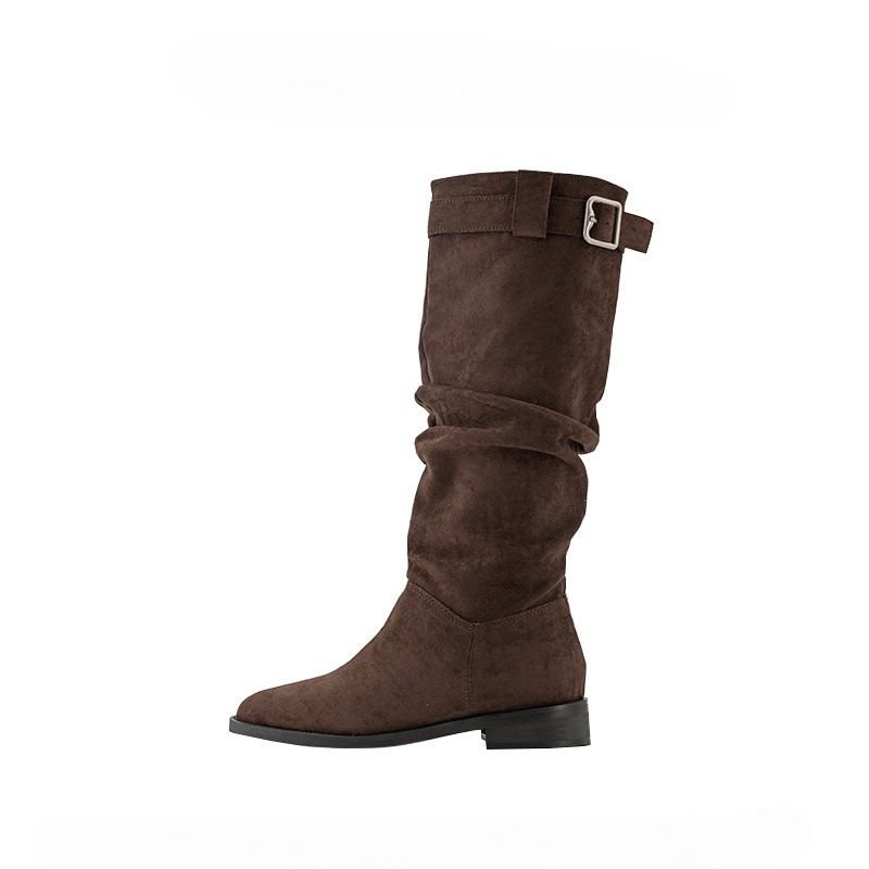 Hohe Overknee-Stiefel für Damen 2025 Herbst Winter Slimming Lange dicke Sohle Chunky Heel Slouch Stretch Slim_voghion.com