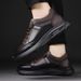 Trendy Top Layer Cowhide Autumn New Sports Men Lightweight Non-Slip Daily Casual Leather Shoes Men's Style_voghion.com