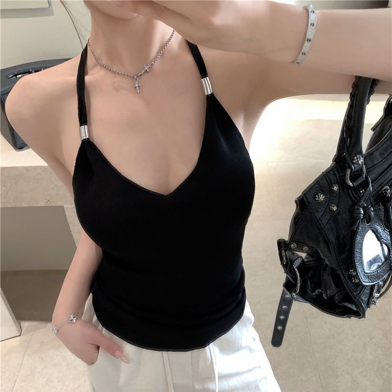 Reine Baumwolle Neckholder Ärmellose Oberbekleidung Weste Für Frauen Sommer Dünn Vielseitig Abnehmen Plus Größe Casual Schöne_voghion.com