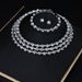 Ensemble de 3 bracelets à collier scintillants entièrement en diamants Accessoires de banquet pour robe de style femme à la mode et polyvalents_voghion.com