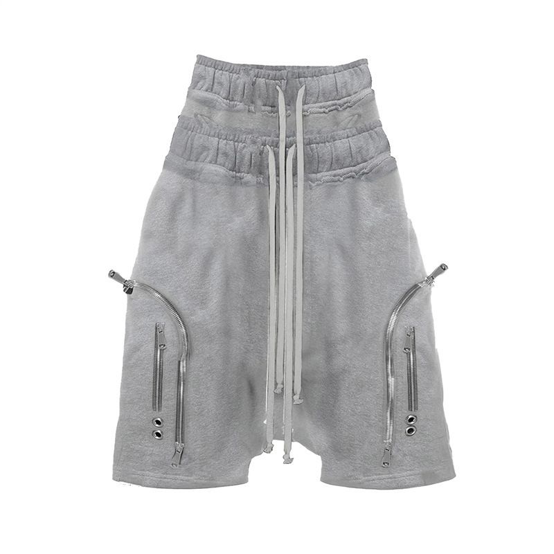 Pantalon cargo gothique Y2K, design à double ceinture esthétique sombre, jogging streetwear unisexe, polyester moyennement extensible, mode rétro avant-gardiste_voghion.com
