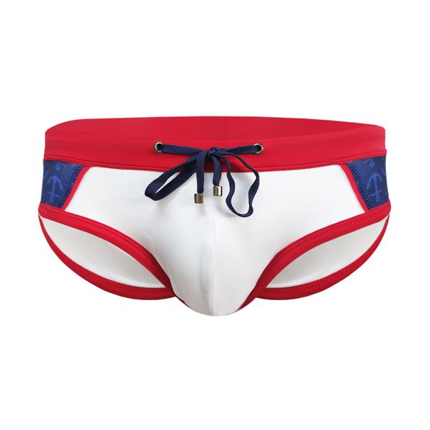 UXH Neue, eng anliegende, sexy, einfache und trendige, mehrfarbige, professionelle Badehose mit Dreieck-Strandmuster für Herren_voghion.com