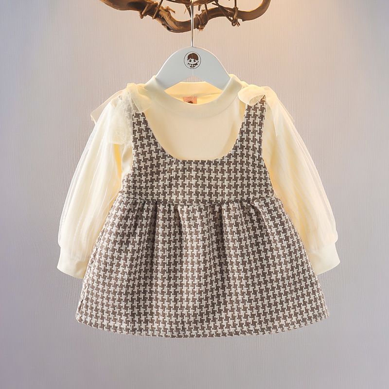Children's clothing Children's clothing Girls Fall long-sleeved dresses 1-2-3 year old baby girls_voghion.com