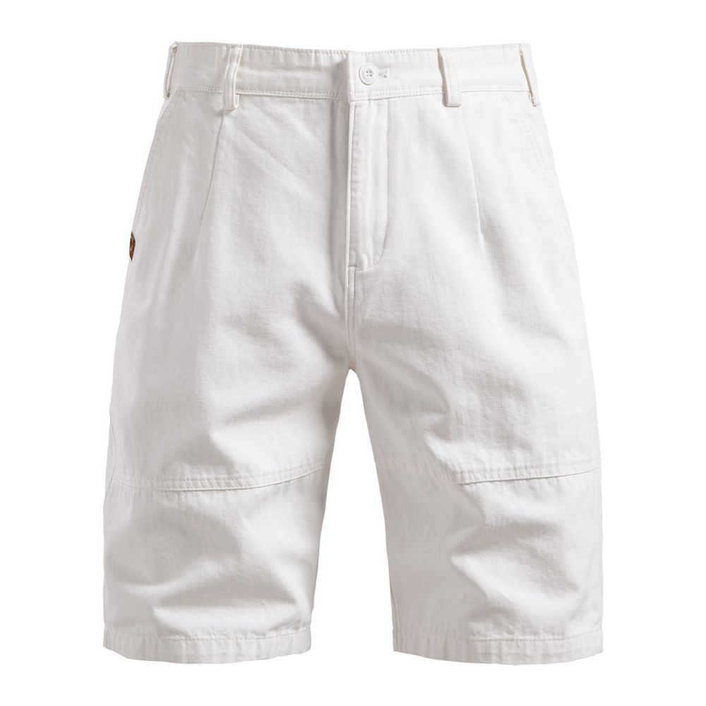 2025 Summer New Pure Cotton Casual Men's Straight Five-Point Pants Solid Color Versatile Cargo Shorts For Men_voghion.com