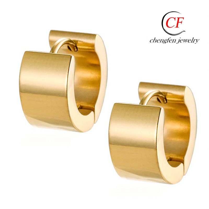 Orecchini in titanio liscio alla moda per donna, gioielli di alta qualità, accessori in acciaio inossidabile_voghion.com