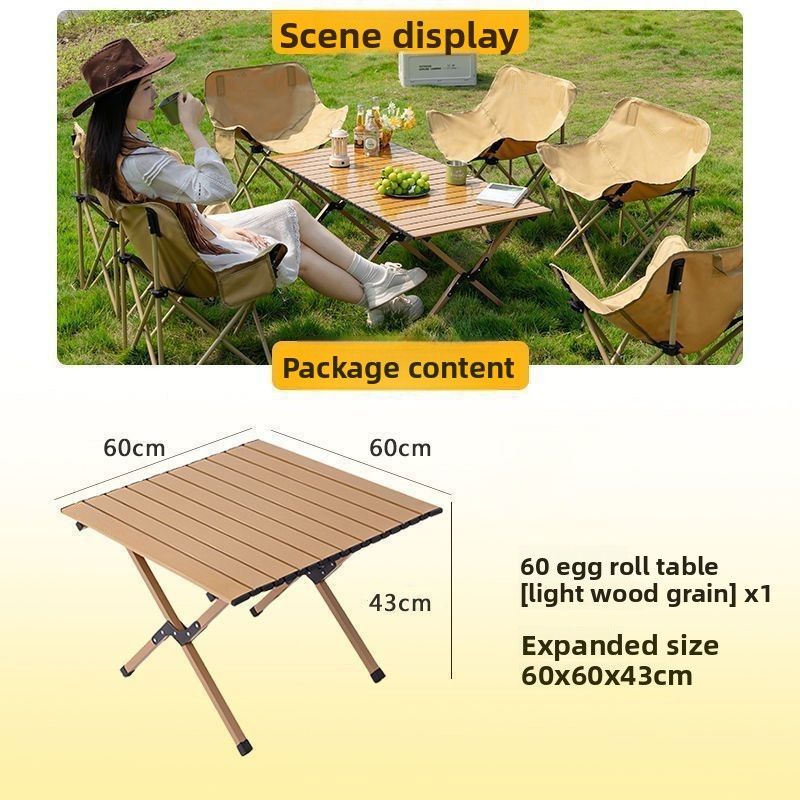 Spring Outing Set Outdoor Camping And Chair Night Market Picnic Stall BBQ Folding Table_voghion.com