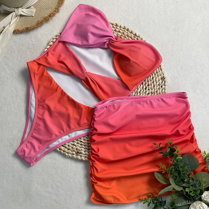 Ropa de mujer Traje de baño de bikini dividido para mujer Falda corta de playa_voghion.com