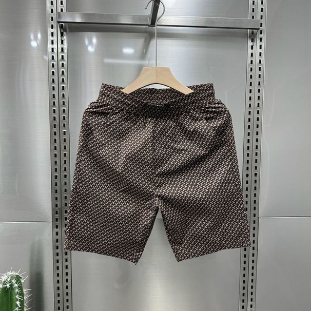 Herrkläder 2024 Sommarmodemärke Snabbtorkande raka byxor Herr Enkla Jacquard Fritidsshorts Lösa raka strandbyxor_voghion.com