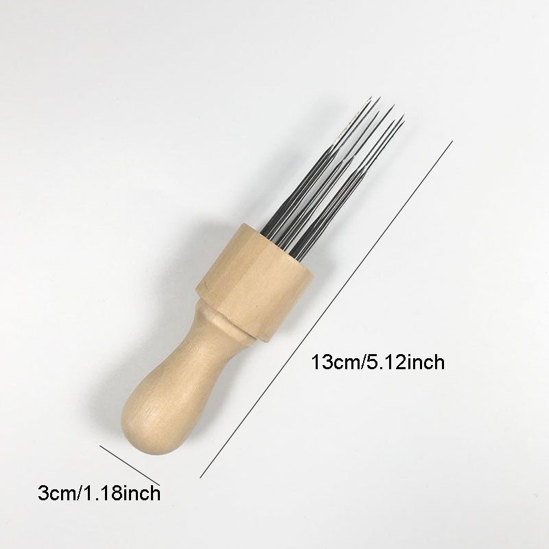 1Pcs Wool Felt Diy Poke 8 Needle Felting Fabric Solid Wood Easy To Disassemble Felts Faster Poking Needle_voghion.com