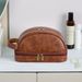 Retro Men's Portable Toiletry Bag – High-End Large Capacity Cosmetic Storage, Waterproof Travel Dopp Kit for Grooming Essentials_voghion.com