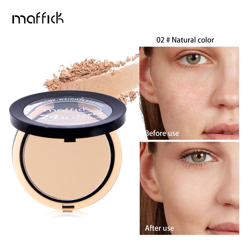 Powder English MAFFICK Nude Compact Powder Makeup Makeup Setting Big White Powder Concealer Contour Cosmetics_voghion.com