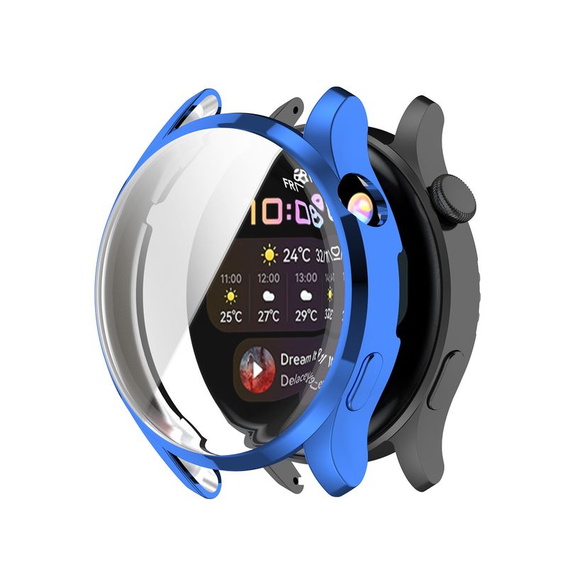 TPU-Hülle für Huawei Watch 3 Pro 48 mm 46 mm, weich plattiert, rundum schützende Stoßstangenabdeckung, Huawei Watch 3 Displayschutzfolie_voghion.com