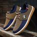 2023 Mens Breathable Canvas Skate Shoes Lace-up, Non-slip, Round Toe, Alphabets Pattern - Perfect for Outdoor Activities_voghion.com