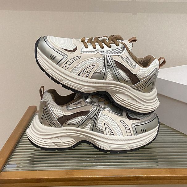 Papa Schuhe Studentin Sport Laufschuhe Freizeitschuhe Plattform Höhe Erhöhen_voghion.com