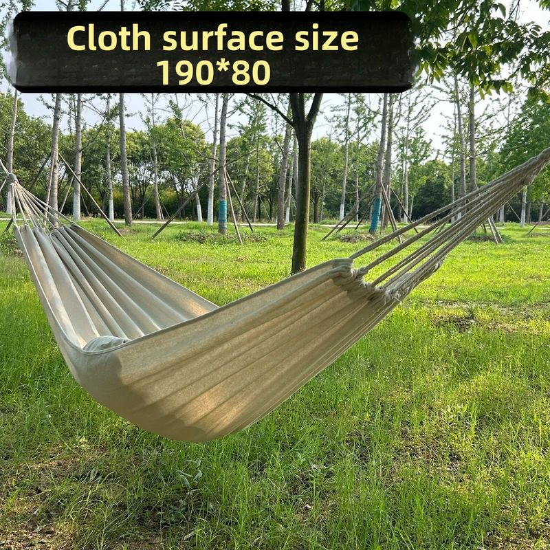 New Tassel Hammock Ins Style Outdoor Thickened Canvas Double Person Leisure Swing Anti-Rollover Camping Hanging Chair_voghion.com