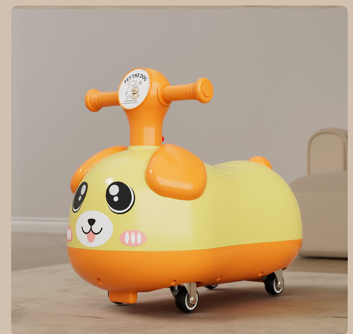 Scooter multifunzionale antiribaltamento per bambini transfrontalieri Peanut, girello Yoyo Twist Car per bambini da 1 a 3 anni_voghion.com