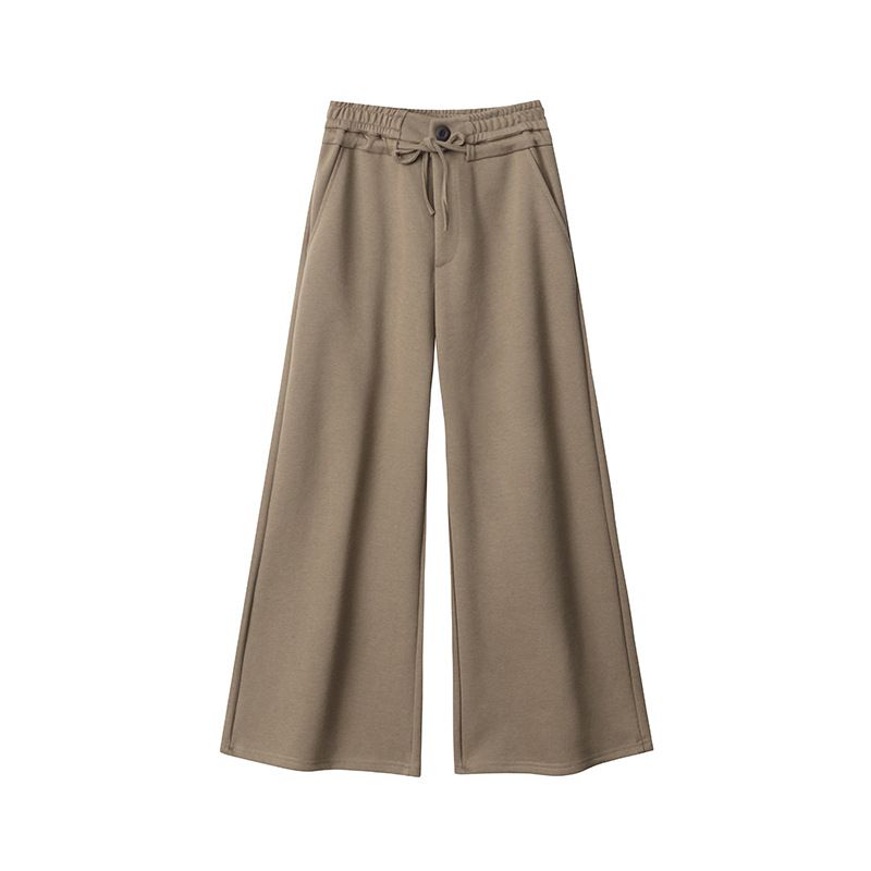 Damenbekleidung Sommer Neue Lange Wischhose Sport Elastische Hose Weites Bein Gerade Straßenhose_voghion.com