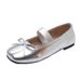 Scarpe da donna Mary Jane con suola piatta, stile balletto, con gonna, stile retrò francese, bianche e leggere_voghion.com