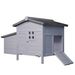 Outdoor Free-Range Wooden Chicken Coop With Asphalt Roof, Leak-Proof Pull-Out Tray, Secure Predator Defense, Nesting Box With Easy Access, Multiple Front & Side Doors_voghion.com