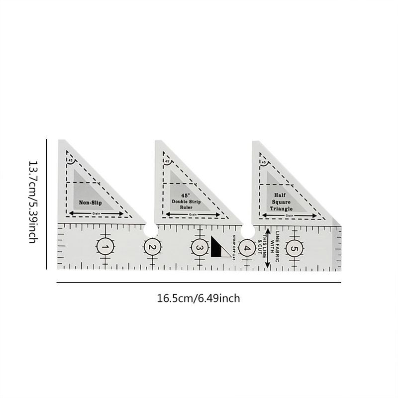 Acrylic 45 degree sewing template ruler patchwork template tool_voghion.com