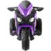 Electric Motorcycle For Kids, 12V Battery Powered Ride On Toys, 3 Wheels Motorcycle With LED Lights, Bluetooth Music,Violet_voghion.com