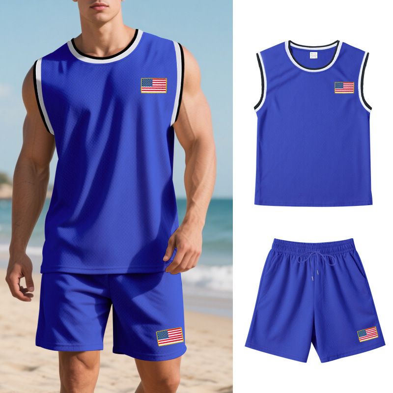 Männerkleeder Summer Nei Männer Sportanzug Basketballanzug Atmungsaktiv_voghion.com