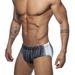 UXH Neue Dreieck-Badehose für Herren, schwarz-weiß gestreift, mit Cup, Anti-Exposure, sexy, modischer Bikini für Männer_voghion.com