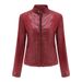 Dames leren jas Dames jas Dunne kleine jas Dames bikerkleding_voghion.com