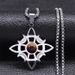 Niche Personality Simple Style Trendy Square Celtic Knot Pendant Necklace Jewelry_voghion.com