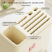 Portaoggetti integrato multifunzionale per coltelli e bacchette in plastica drenabile per uso alimentare da cucina_voghion.com